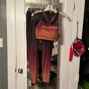 Peloton Sunrise Fade bra and leggings